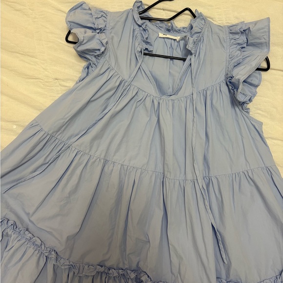 Light Blue Ruffle Dress - Picture 4 of 4